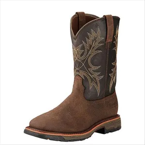 10017436 Ariat Men's Workhog H2O Waterproof Western Work Boot Bruin Brown/Coffee