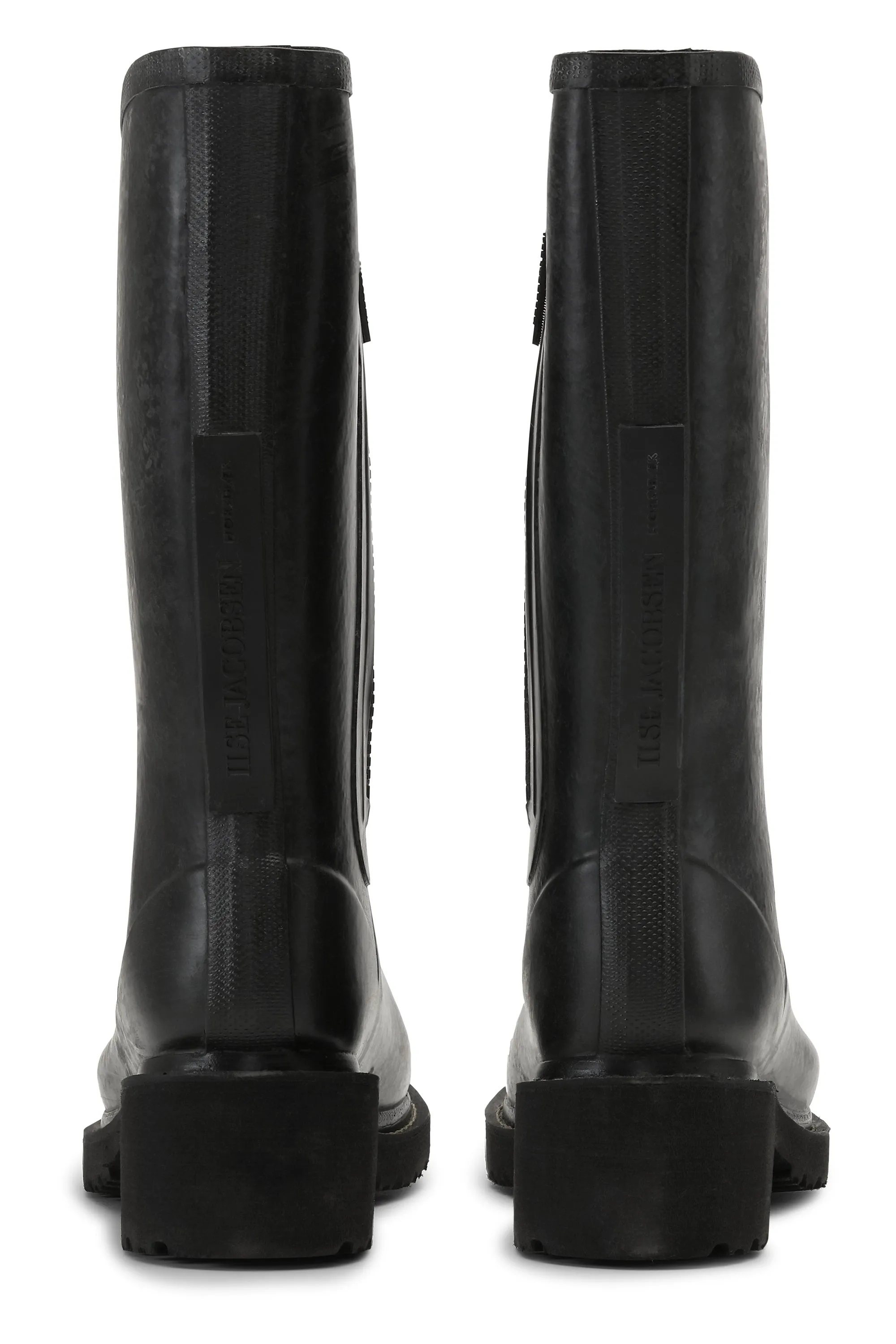 3/4 Rubber Boots With Zip - Black