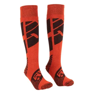 509  Stoke Sock Moisture Wicking Merino Wool Blend Warm Comfy Snocross Apex Red