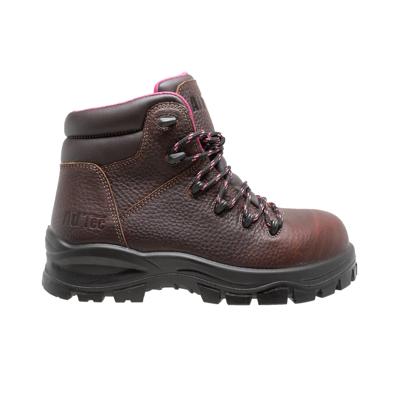 AdTec Womens 6in Waterproof Soft Toe Brown Work Boots