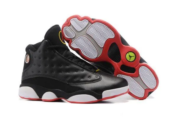 Air Jordan 13 Playoffs Black Red Hightop Sneakers