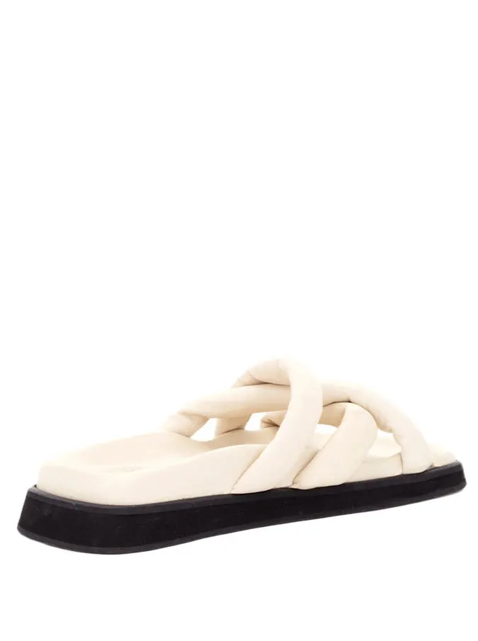 Alohas Slip On Cross Sandals in Ivory