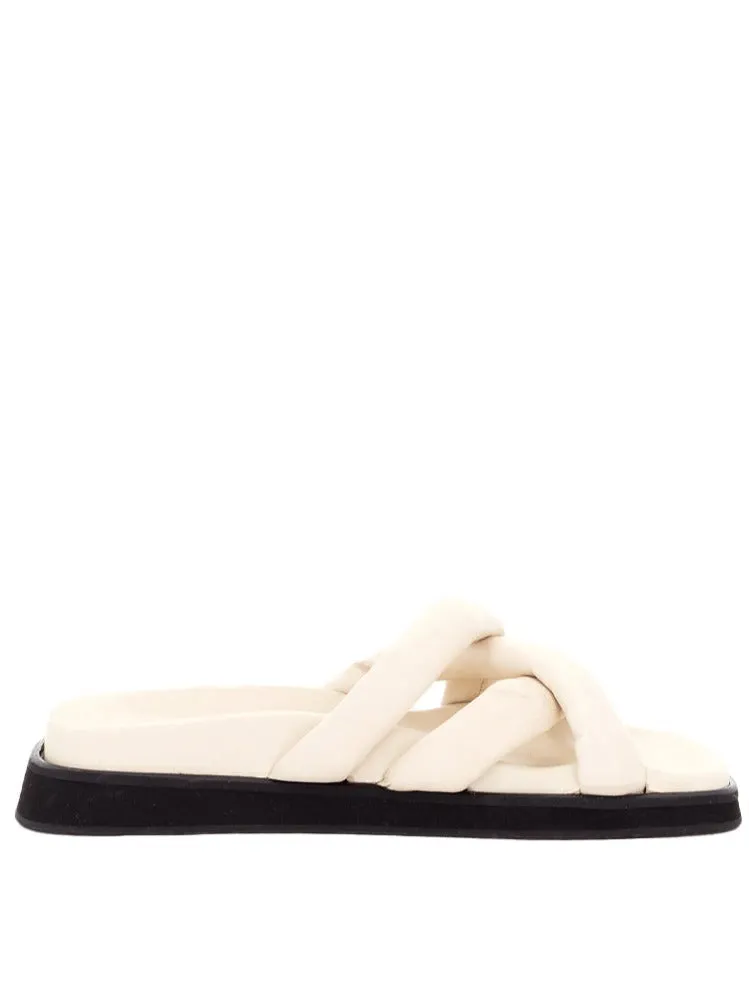 Alohas Slip On Cross Sandals in Ivory