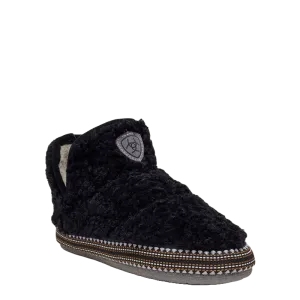 Ariat Ladies Black Fleece Bootie Slippers 10039051