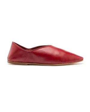 Babù Milano Leather Flats - Red