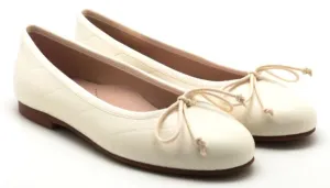 Beberlis Ivory Pattern Leather Nata Classic Flats