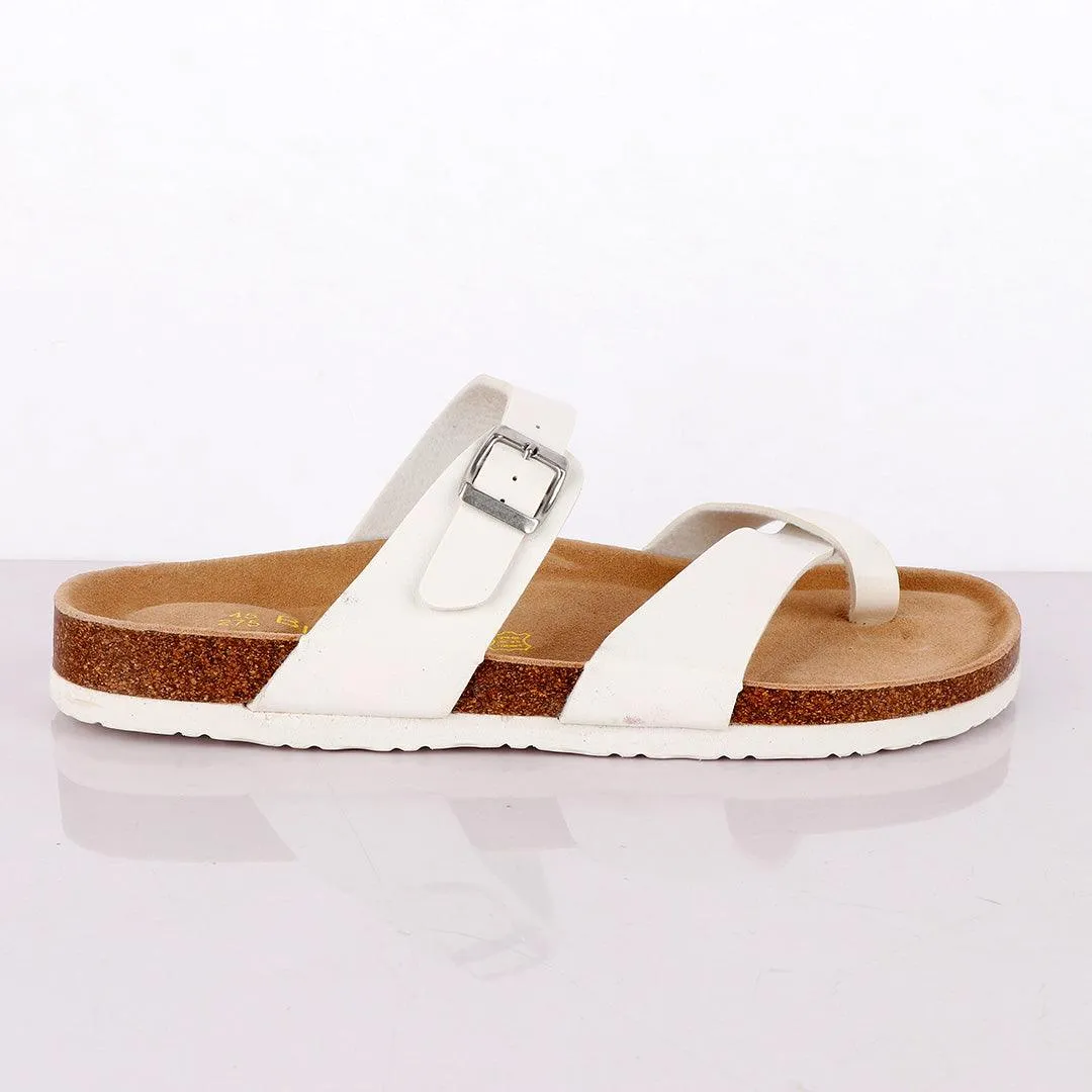 Big Brave "Birkenstock" Mayari Mocha Slippers - White