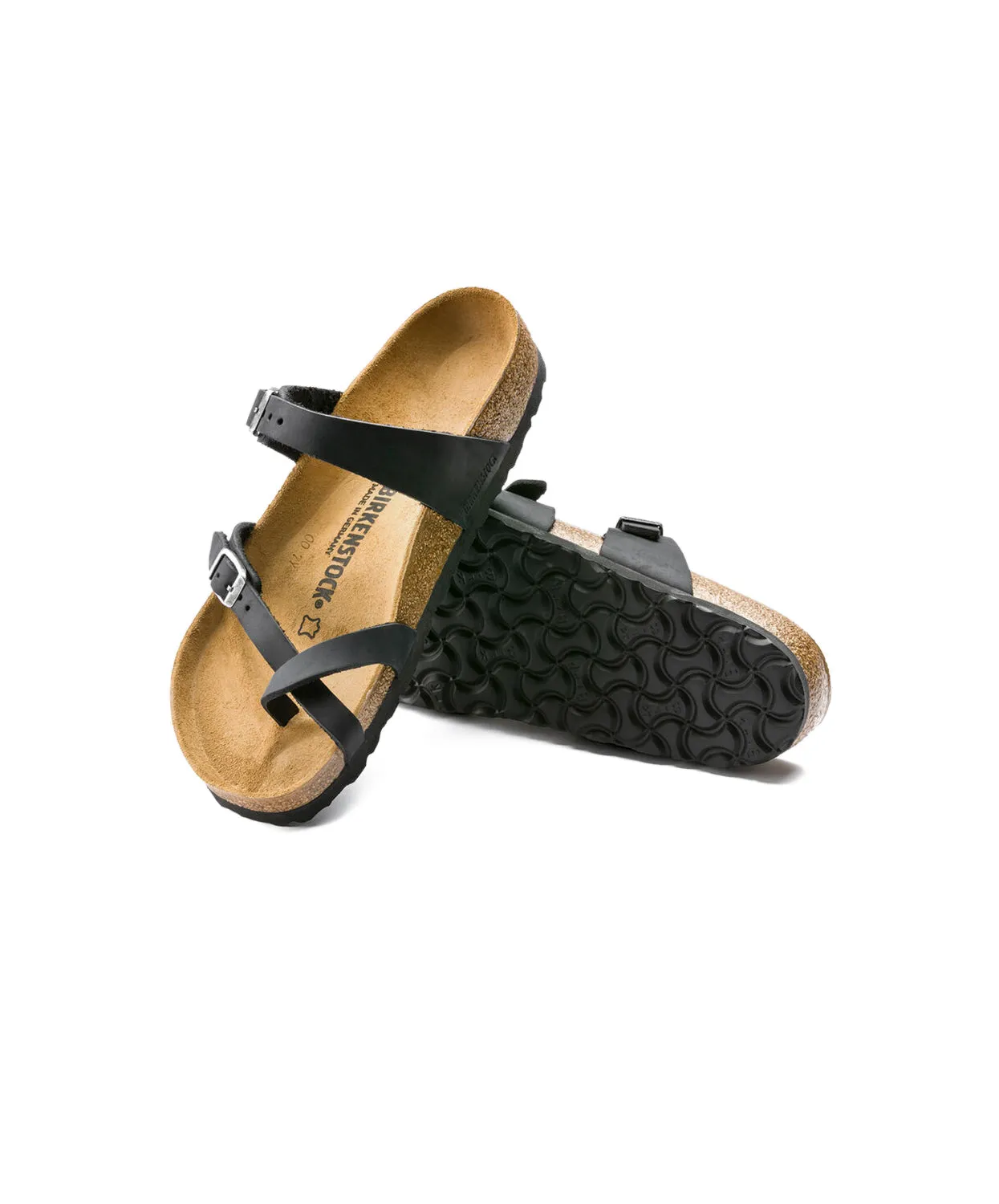 Birkenstock Mayari Oiled Leather Black Sandals