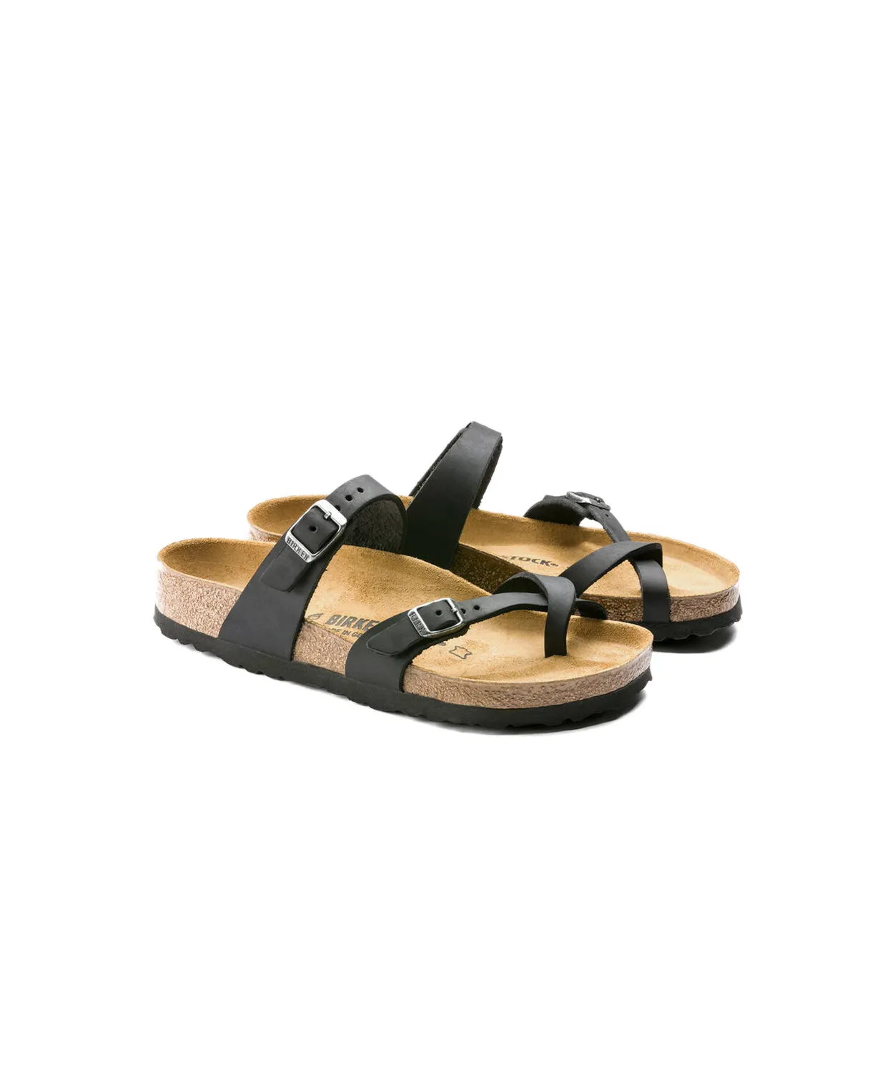 Birkenstock Mayari Oiled Leather Black Sandals