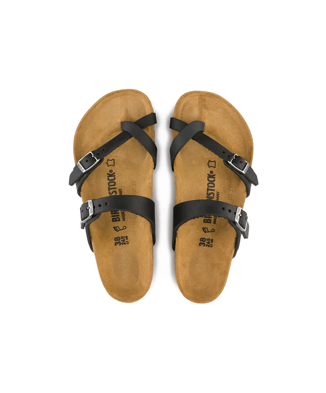 Birkenstock Mayari Oiled Leather Black Sandals