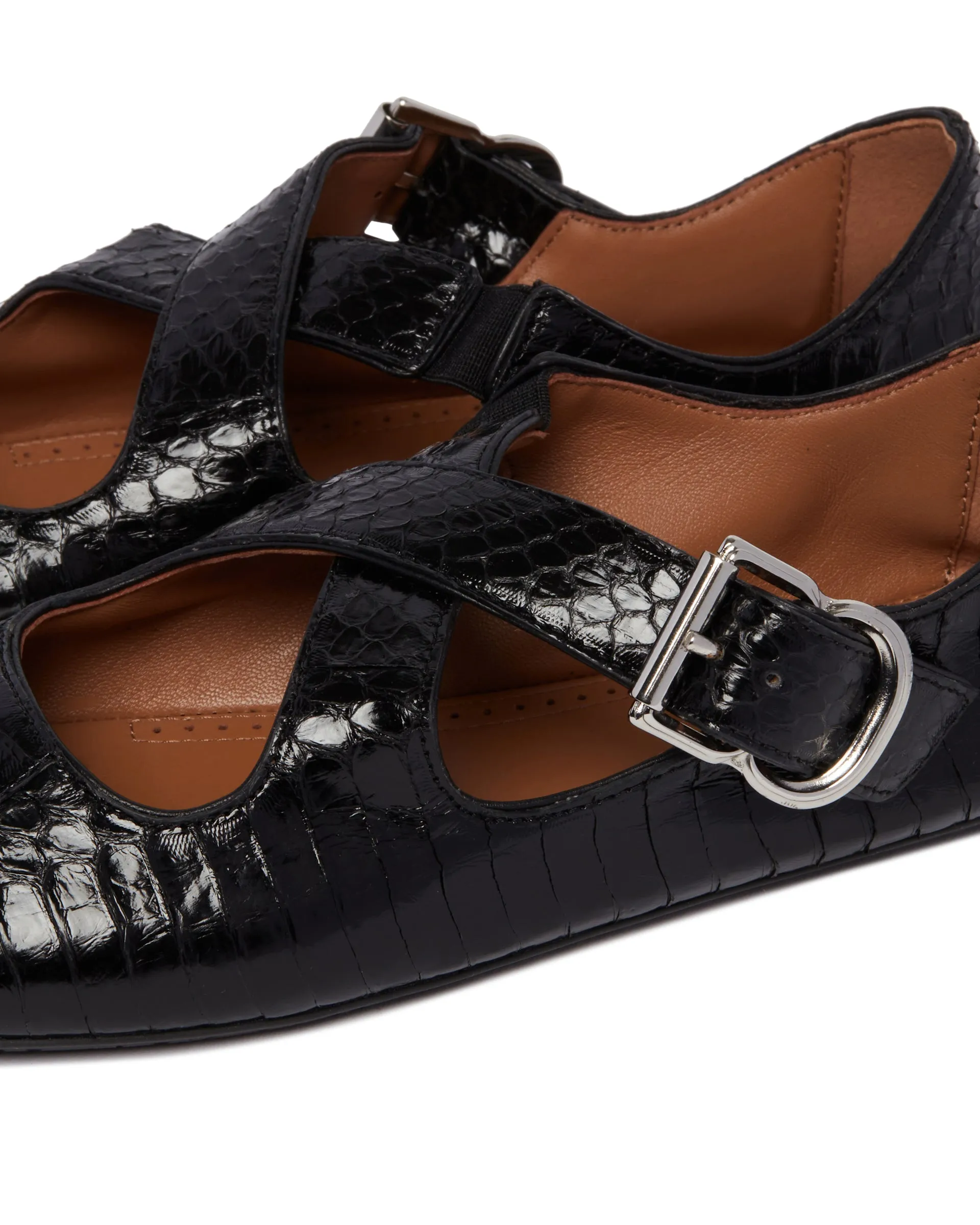 Black Criss Cross Ballet Flats