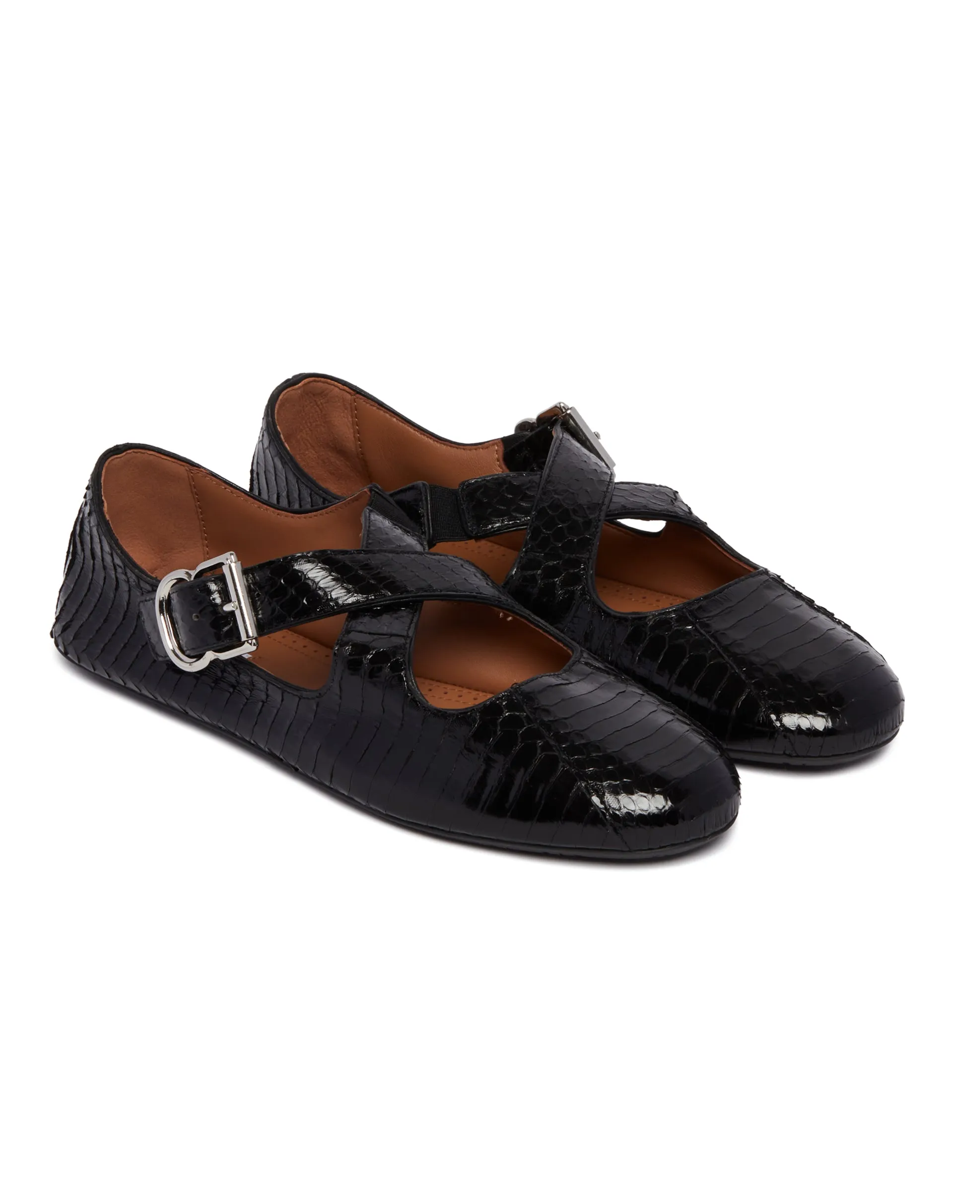 Black Criss Cross Ballet Flats