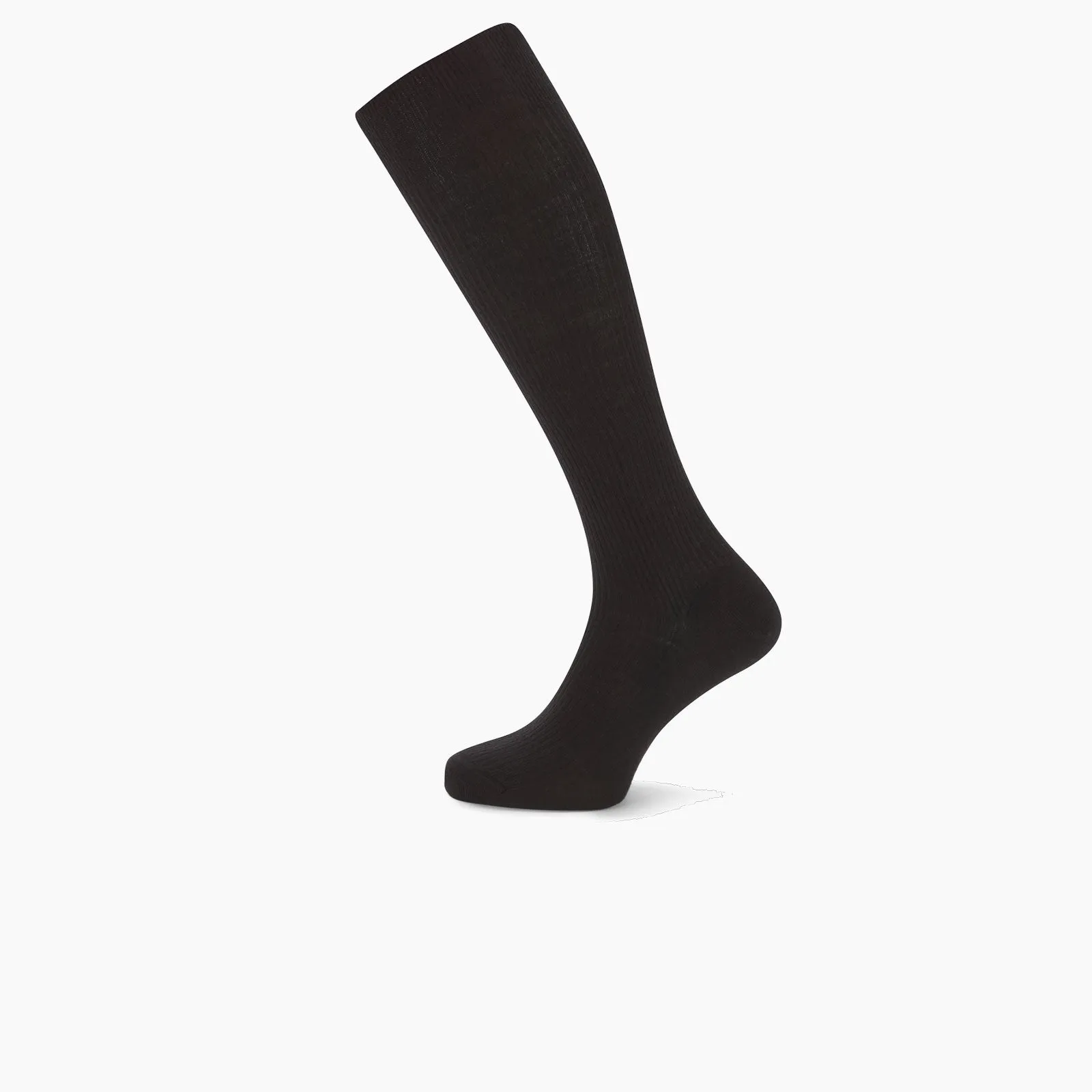 Black Long Merino Wool Socks