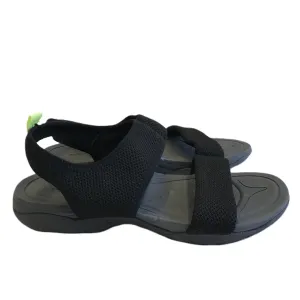 Black Sandals Flats By Easy Spirit, Size: 9