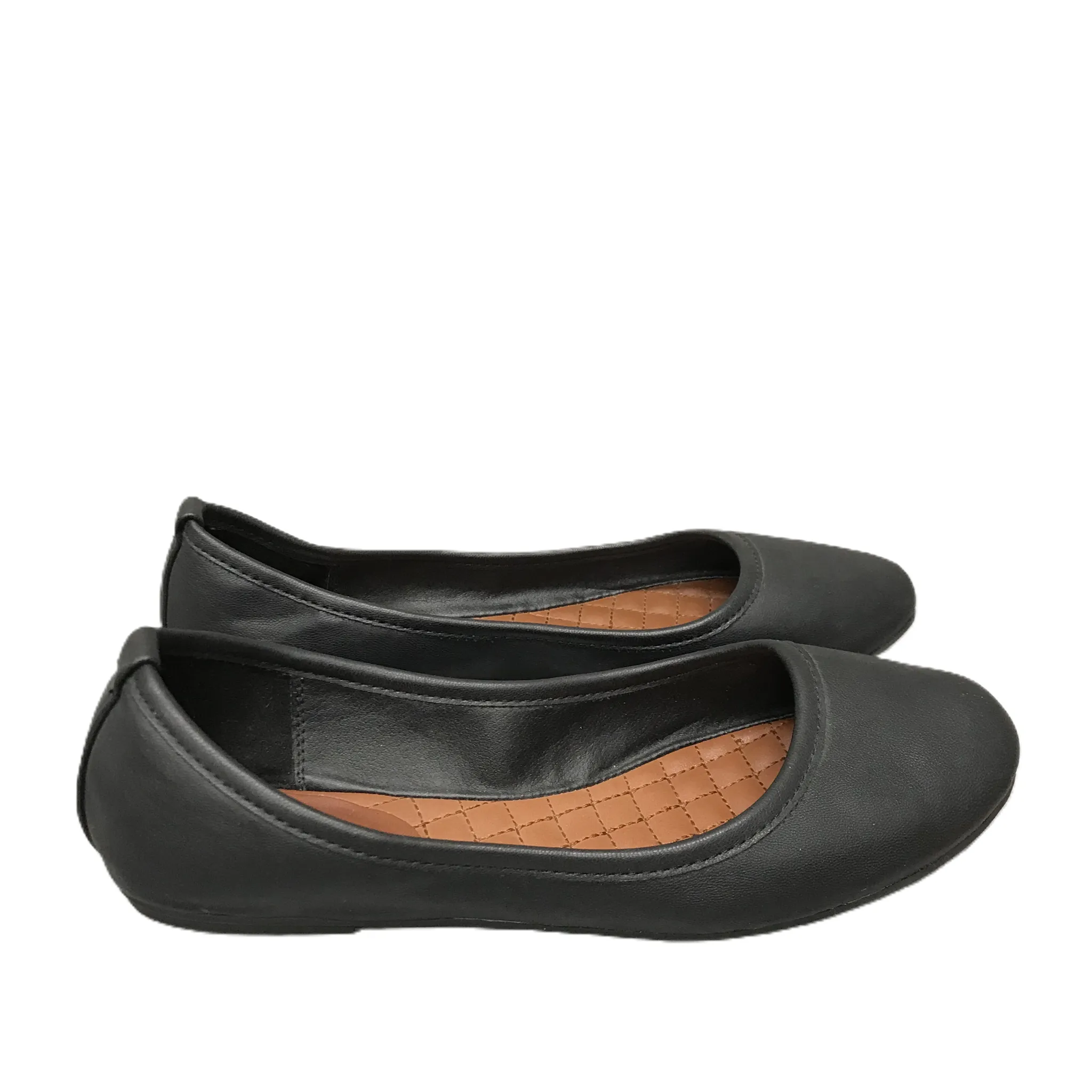 Black Shoes Flats By Mia, Size: 8