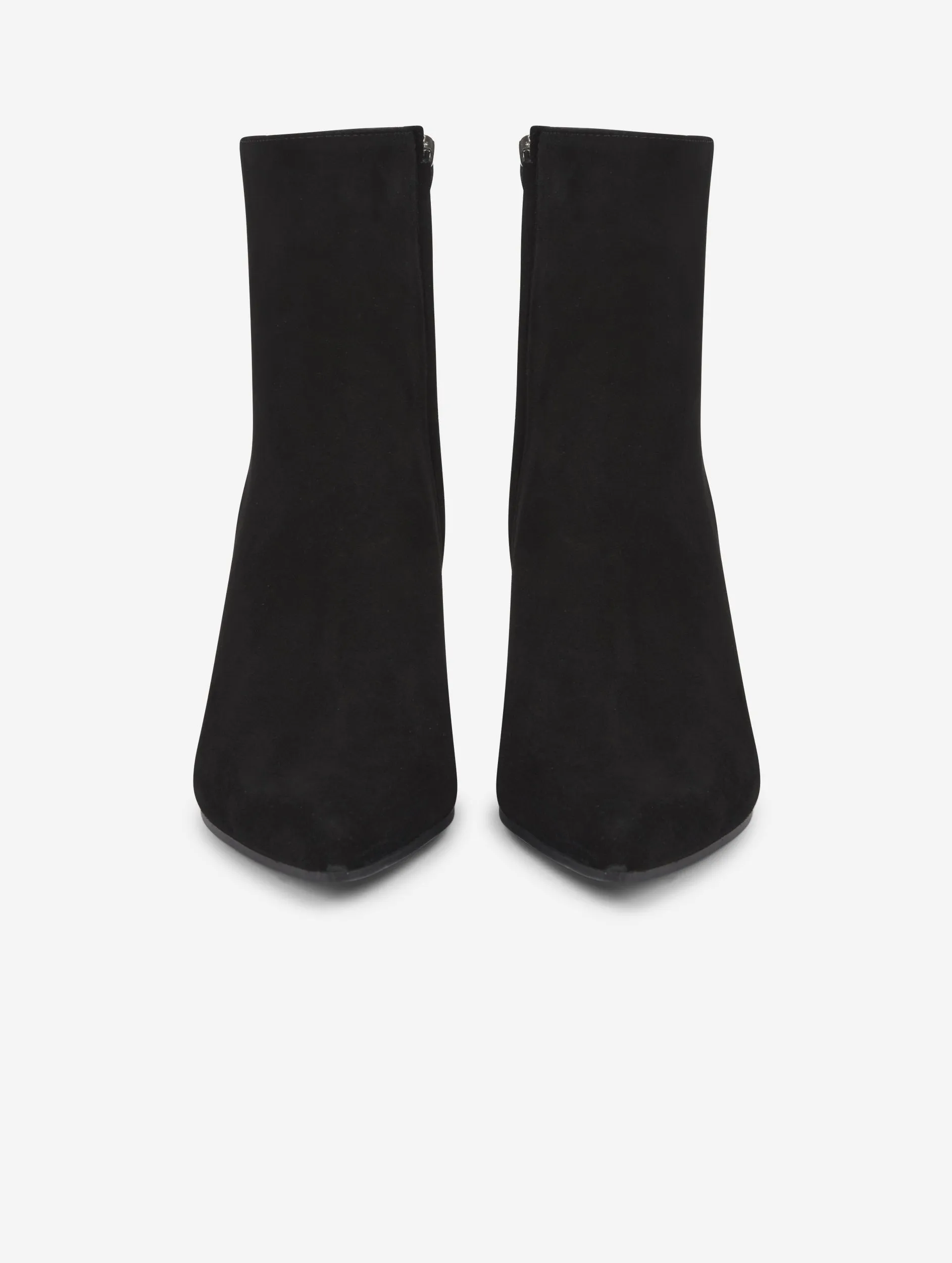 black suede zipped boots