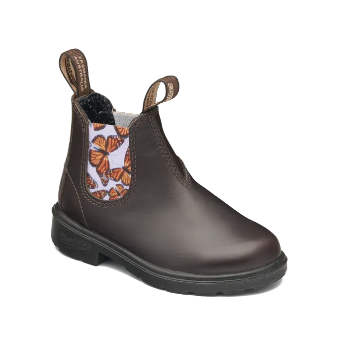 Blundstone 2395 - Kid's Brown with Butterfly Lilac Elastic