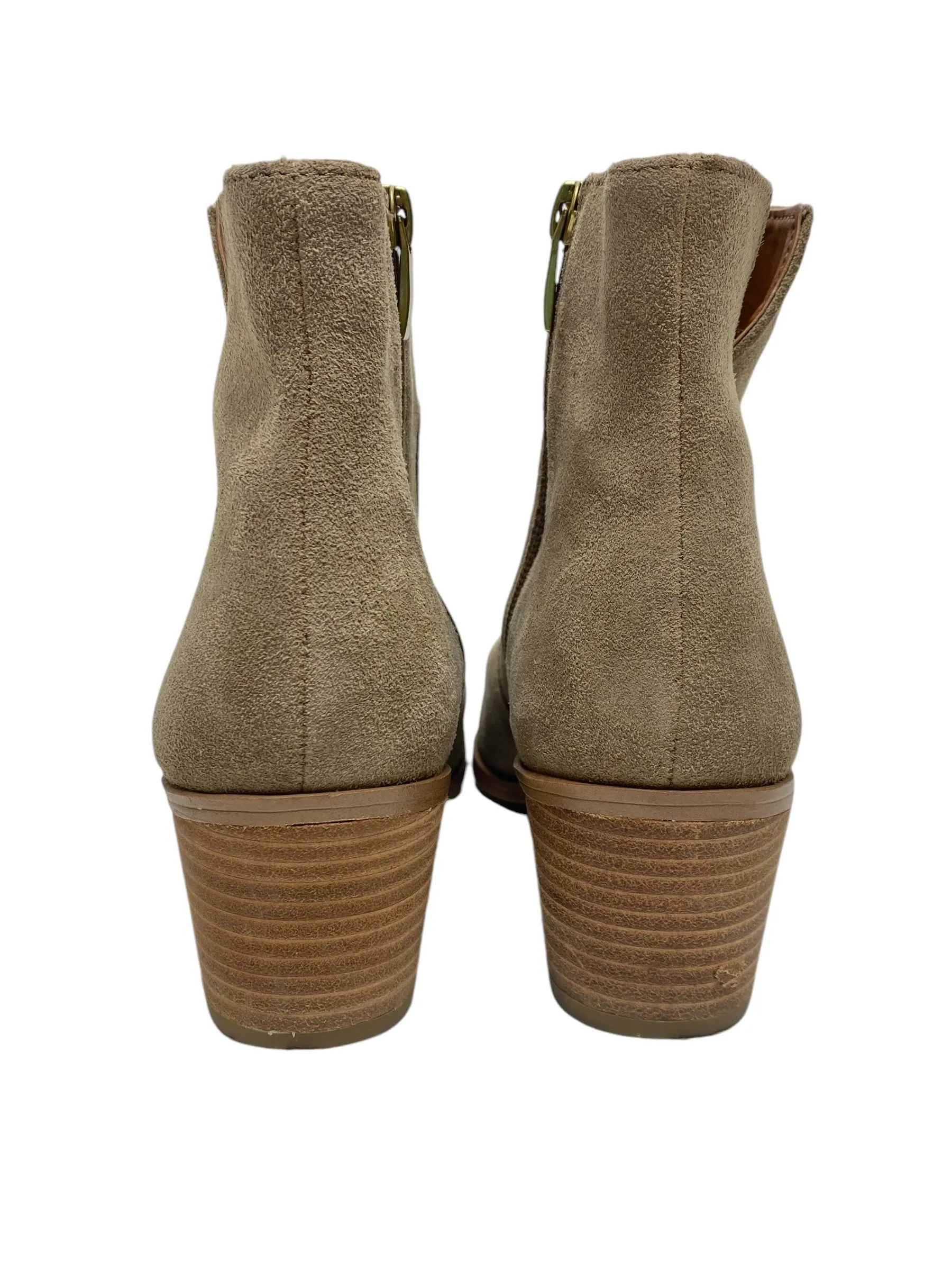 Boots Ankle Flats By Franco Sarto In Taupe, Size: 8.5