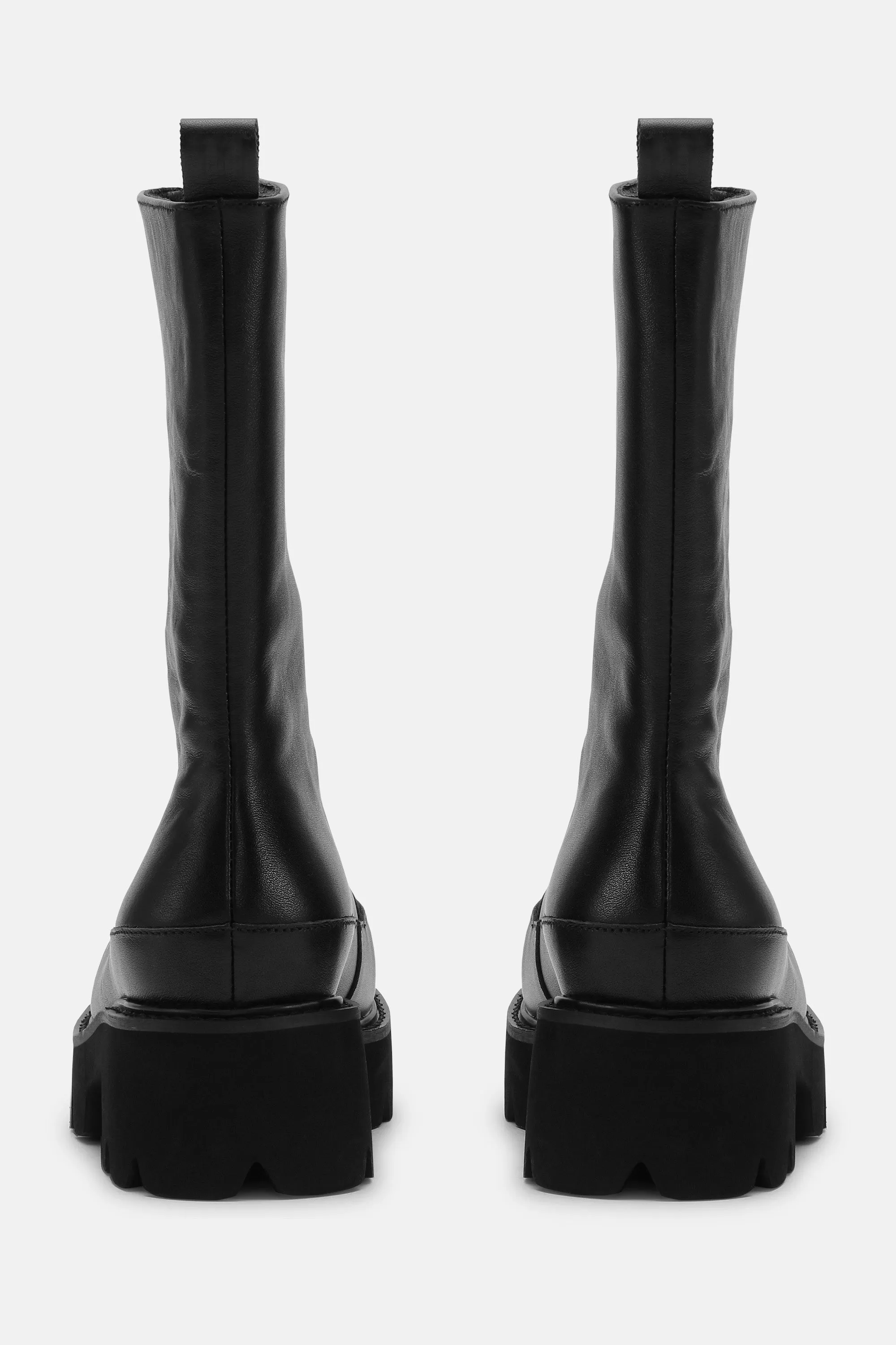 Calf Length Boots - Black