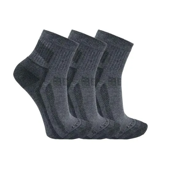 Carhartt Men's Force® Midweight Quarter Sock 3-Pack