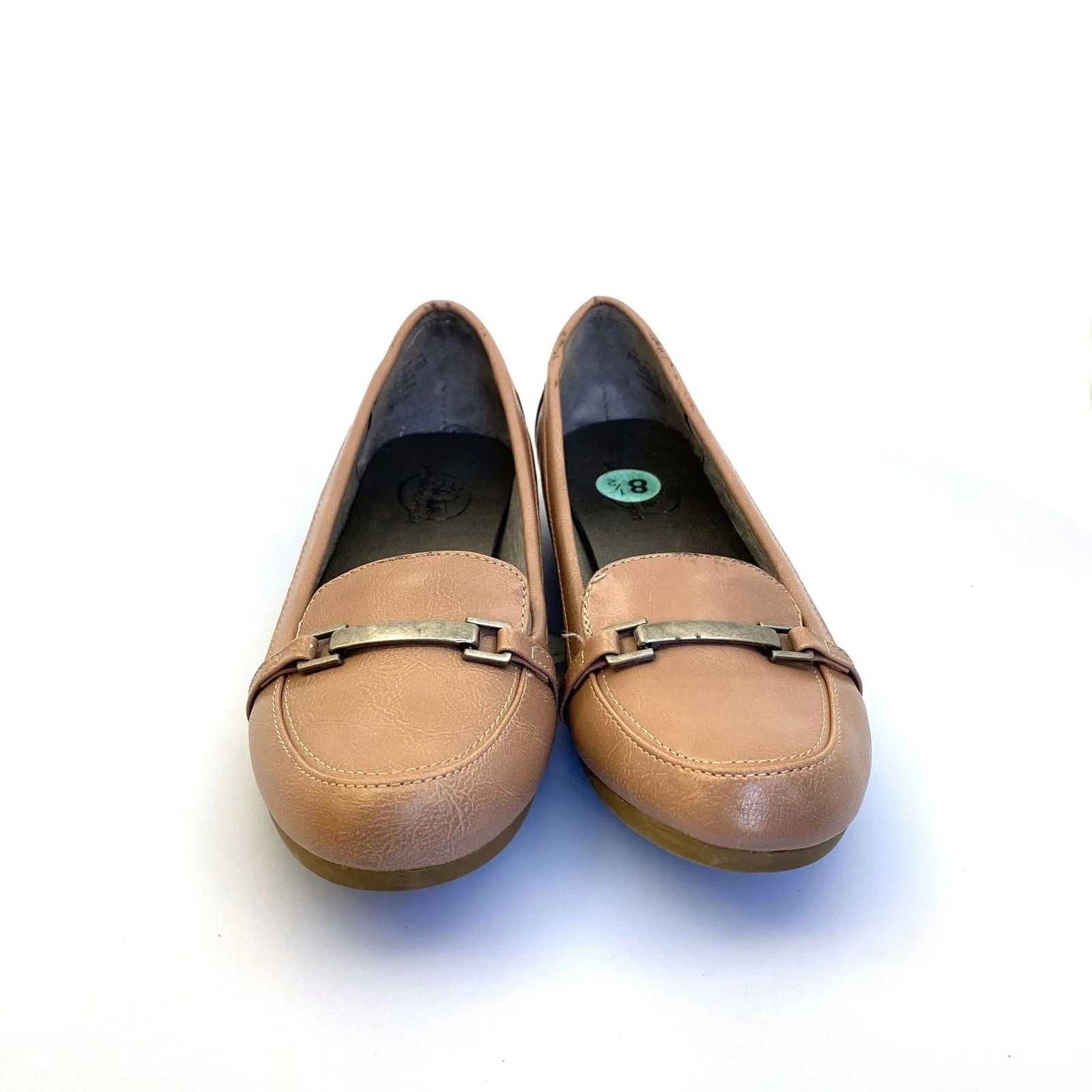 Comfortable Life Stride Size 8.5 Tan Brown Dress Loafers Pre-Owned