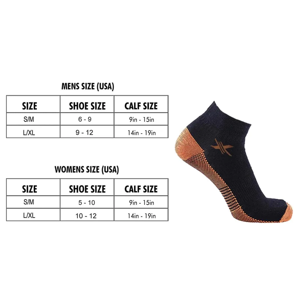 Copper-Infused Compression Socks - Low Cut (3-Pairs)