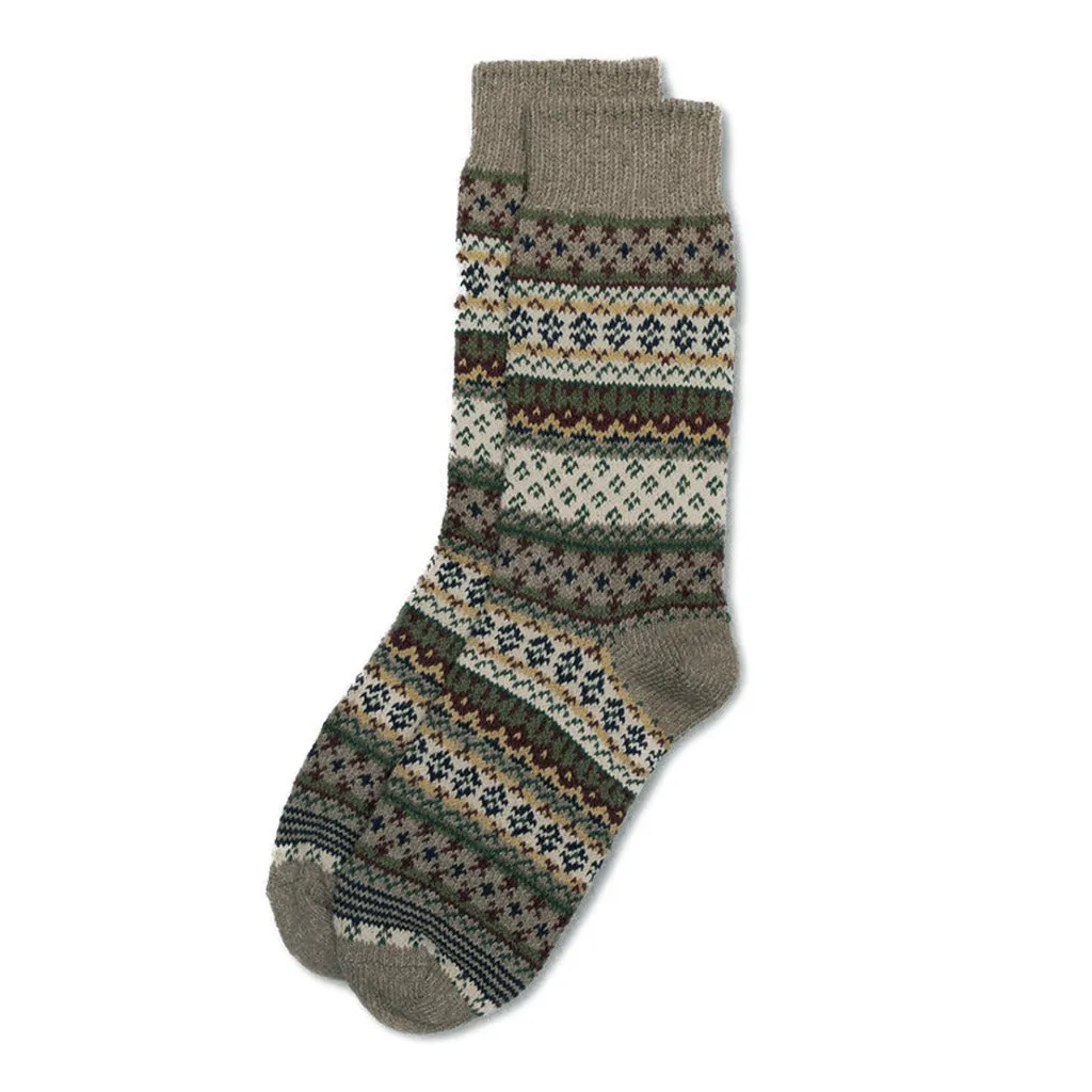 Cotton Fair Isle Socks