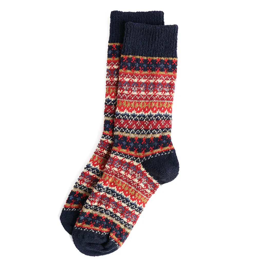 Cotton Fair Isle Socks