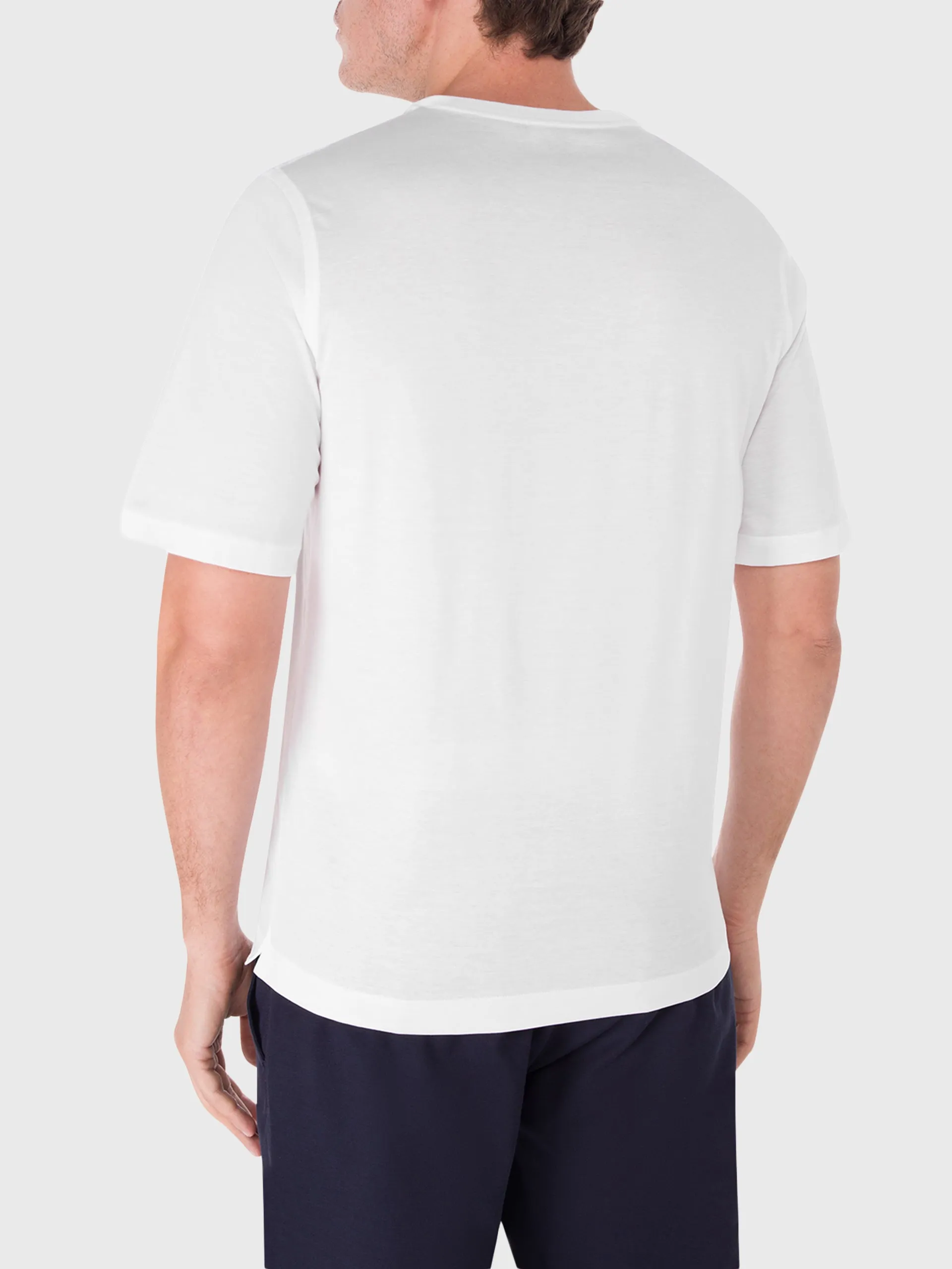 Cotton T-Shirt with Ribbed Collar