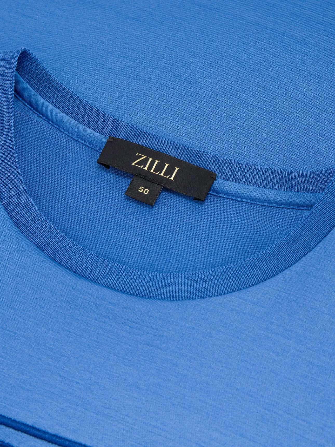 Cotton T-Shirt with Ribbed Collar