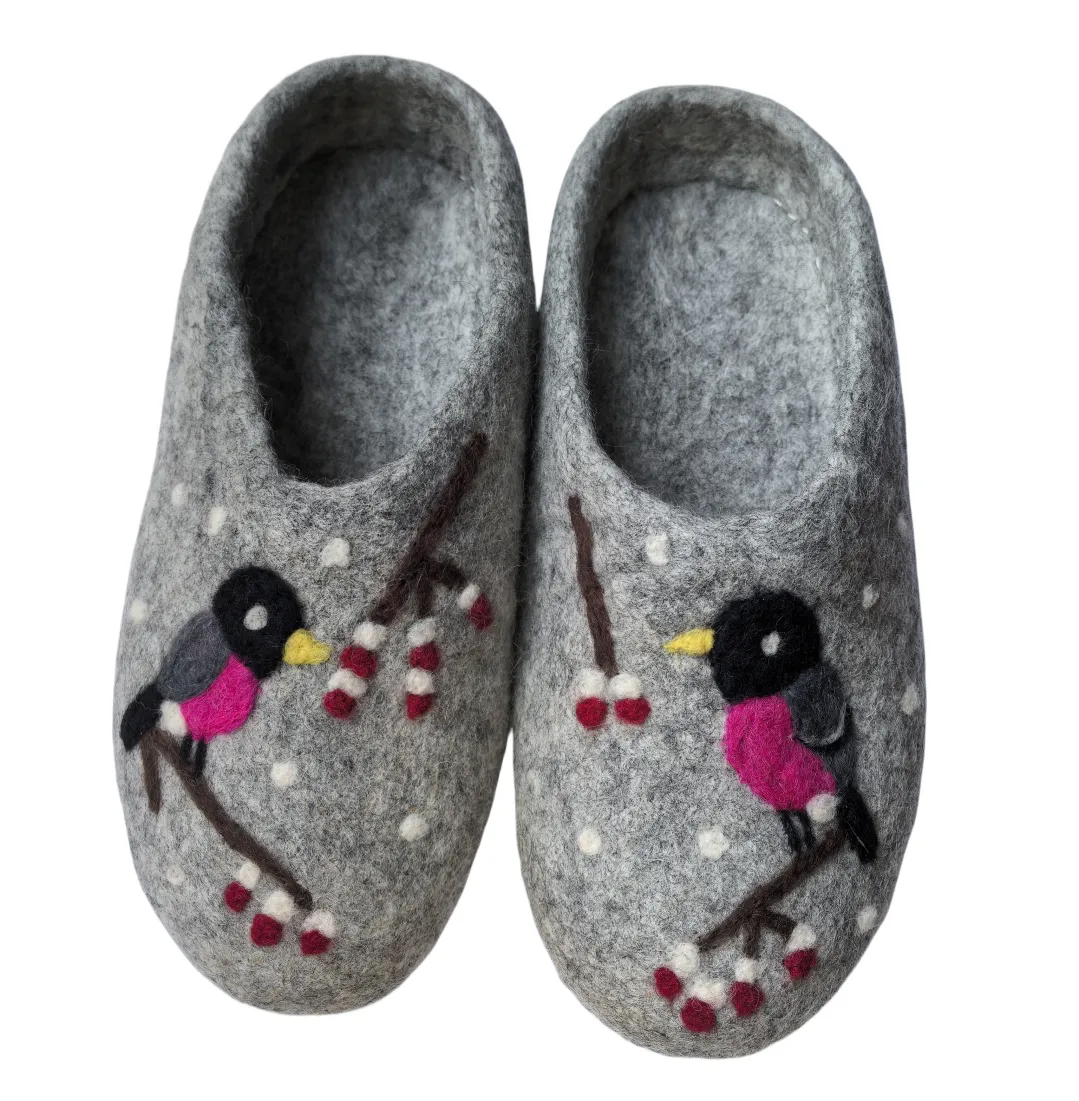 CrazycatZ Women Handmade Natural Wool Slippers indoor shoes Napal Slippers with leather sole