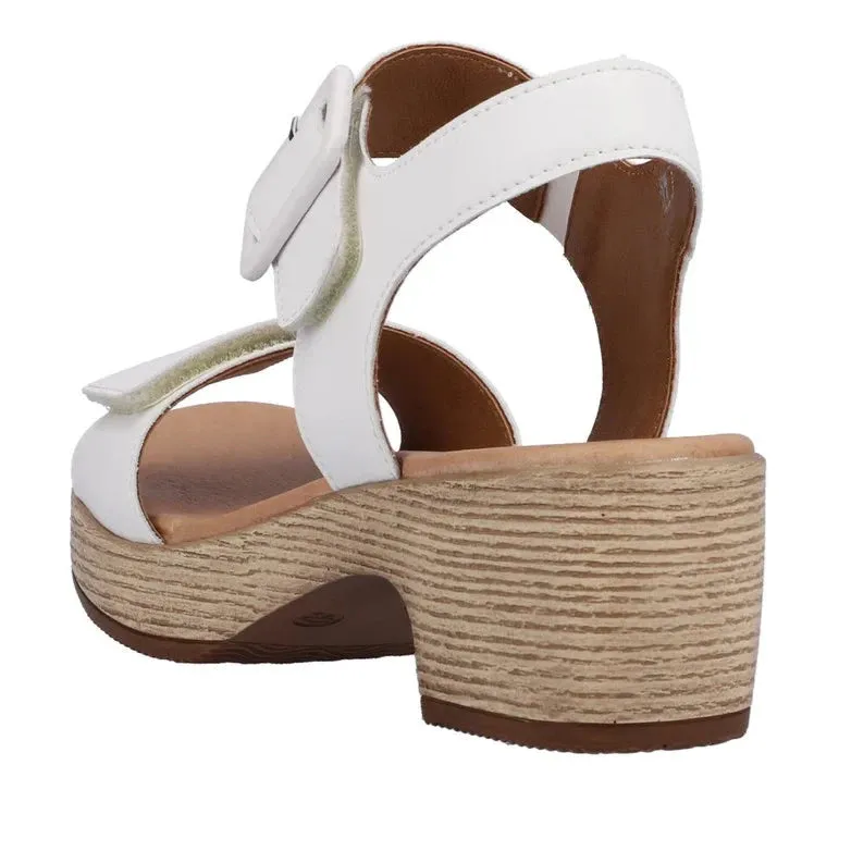 D0N52-80 Velcro Block Heel White