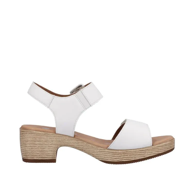 D0N52-80 Velcro Block Heel White