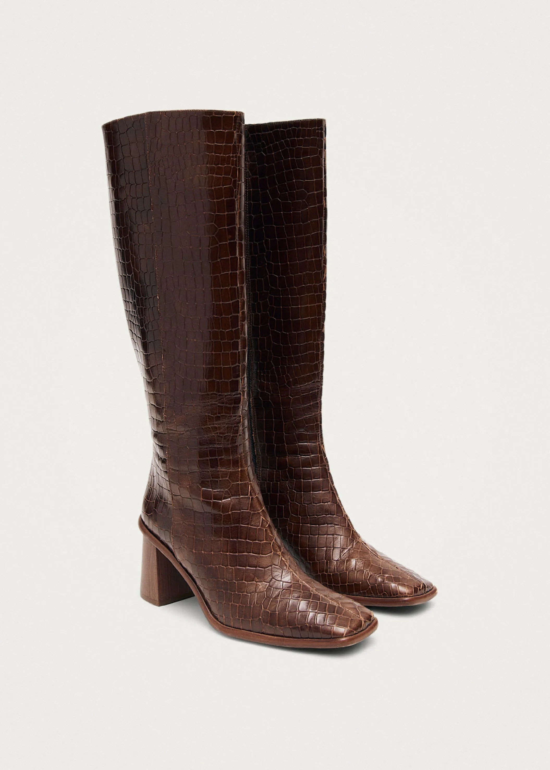 East Alli Brown Leather Boots