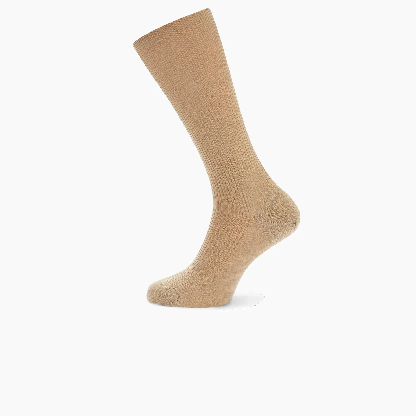 Ecru Mid-Length Merino Wool Socks