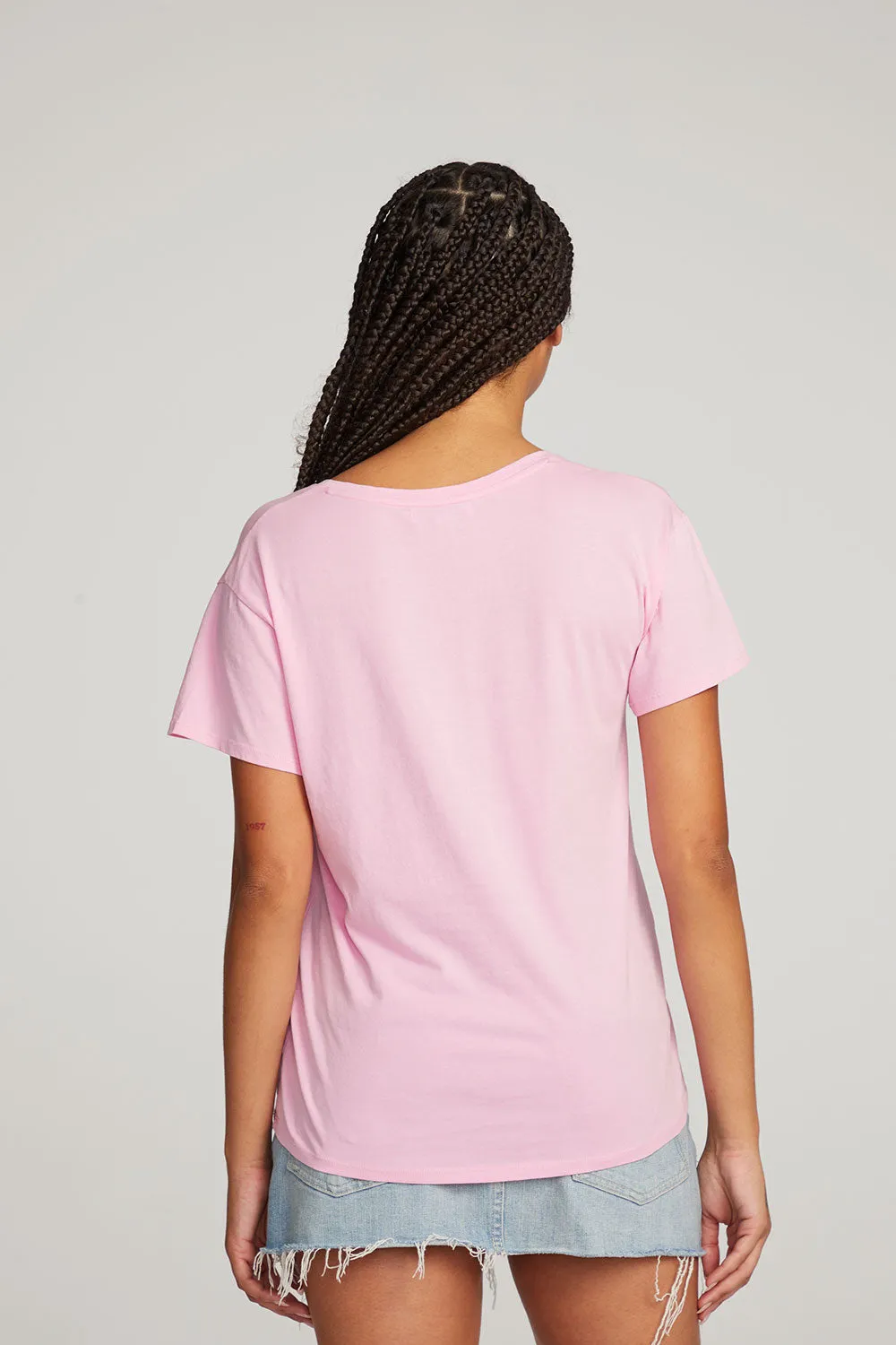 Everyday Essential Pastel Lavender V-neck Tee