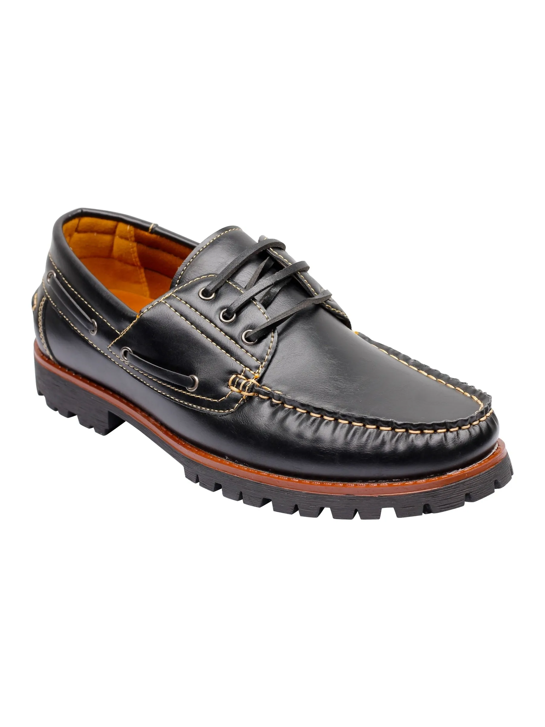 Faux Leather Boat Shoes