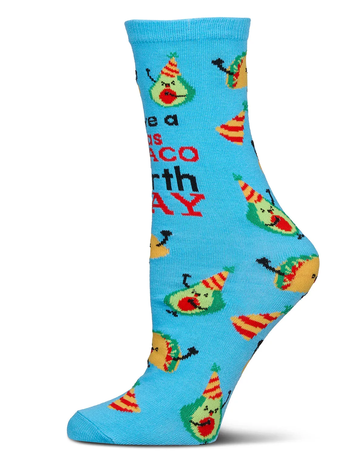 Have a FantasTACO Birthday Greeting Card Crew Socks