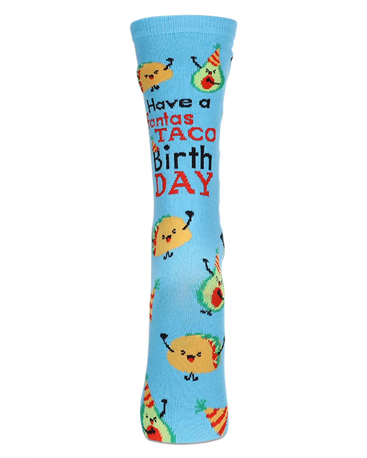 Have a FantasTACO Birthday Greeting Card Crew Socks