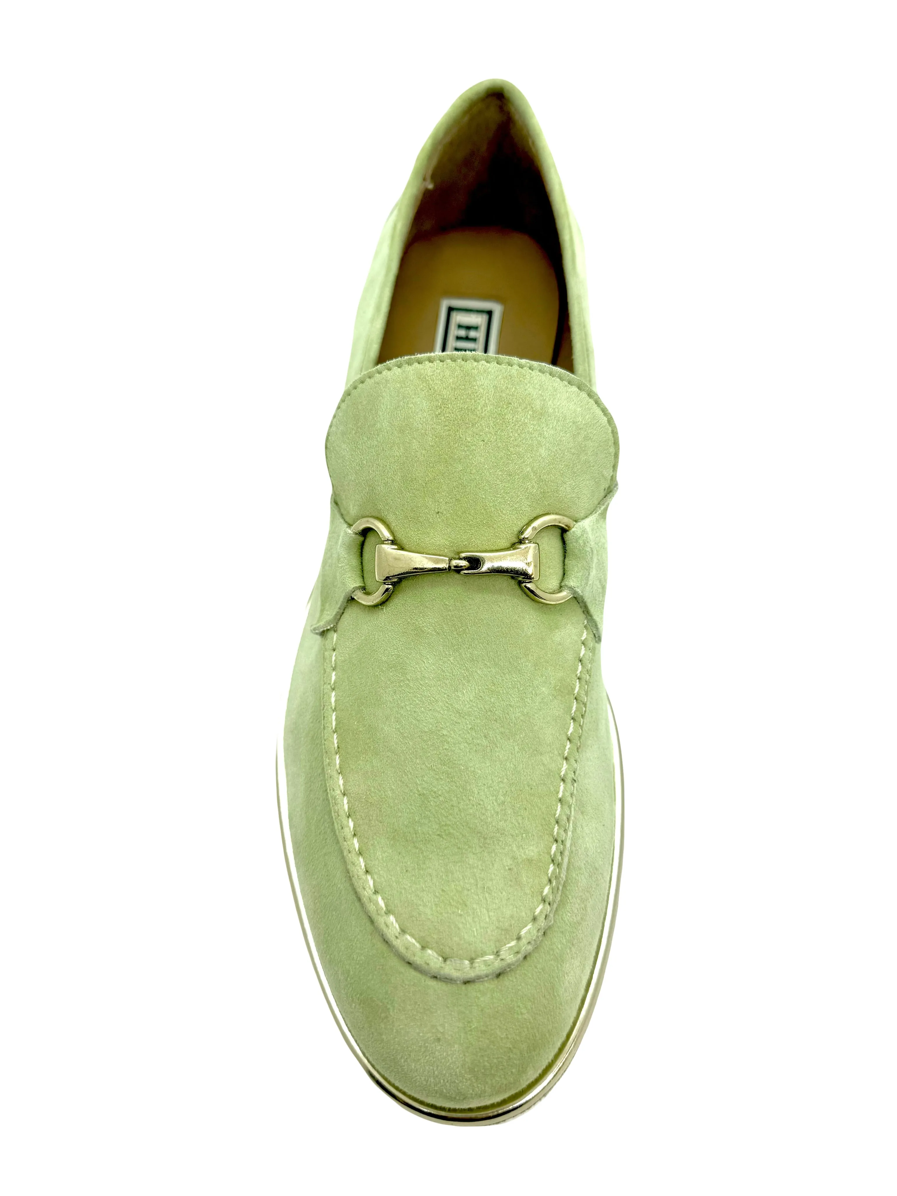 HB Ladies Suede Trim Moccasin