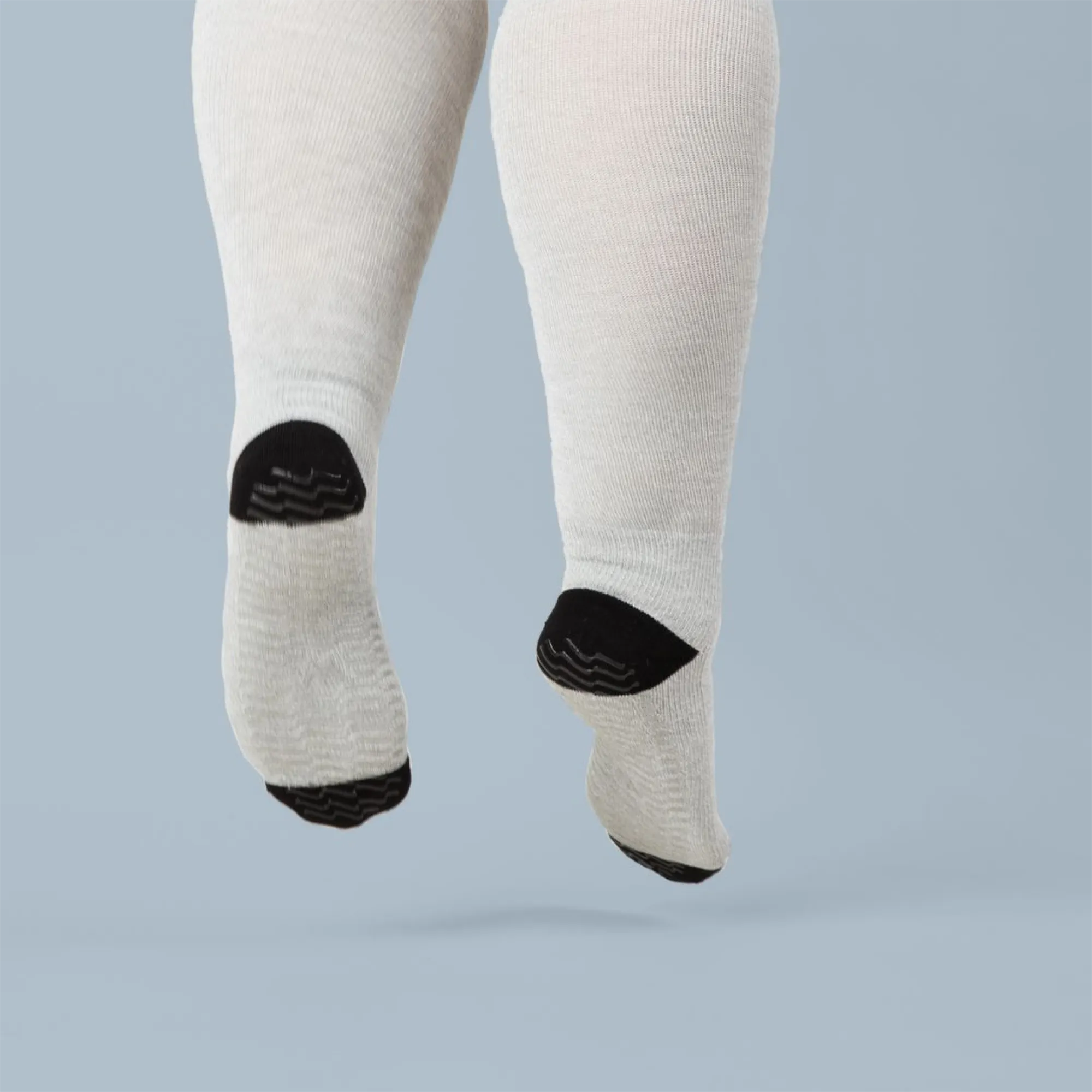 Heather Black - Grip Socks - Wide Calf - 5 Pack