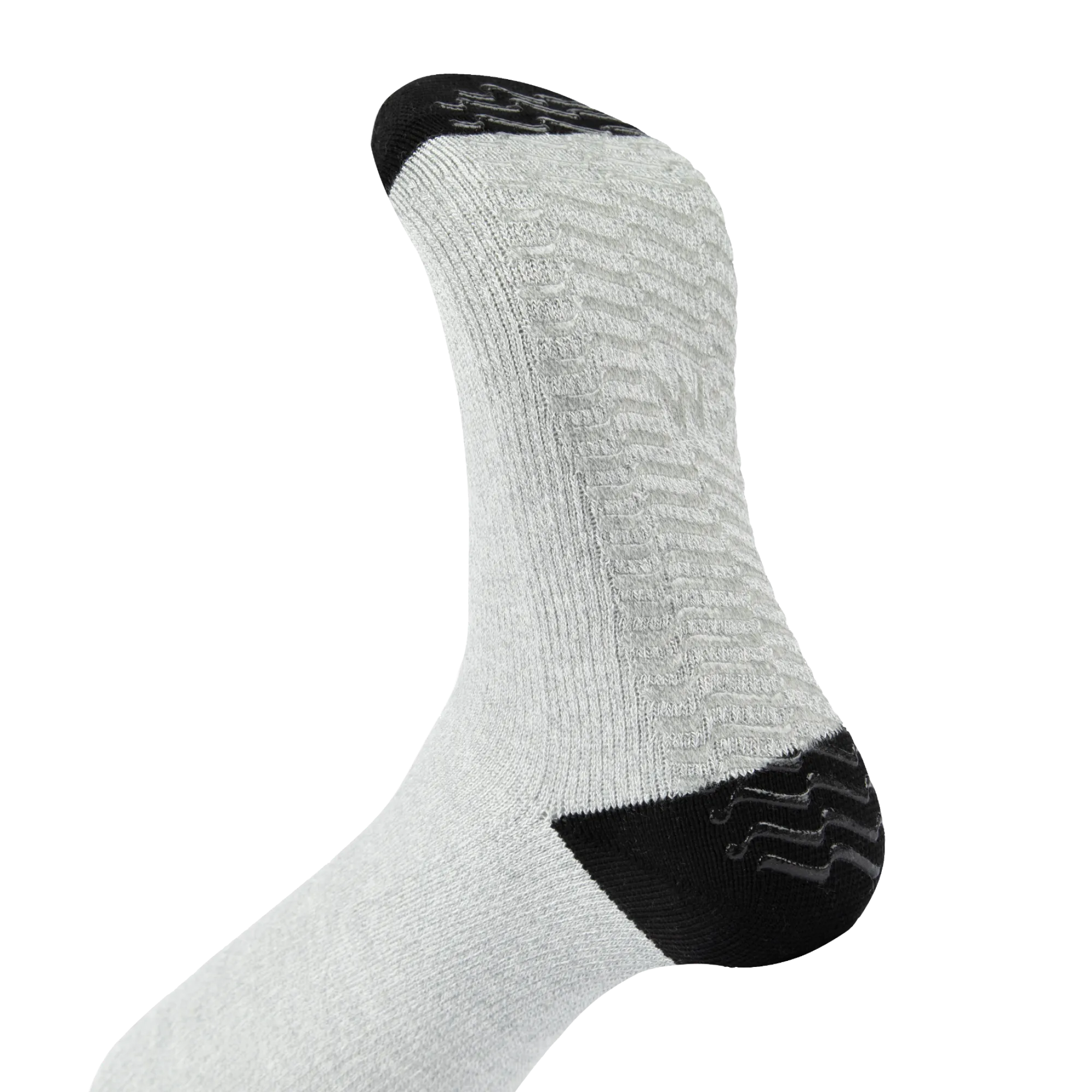 Heather Black - Grip Socks - Wide Calf - 5 Pack