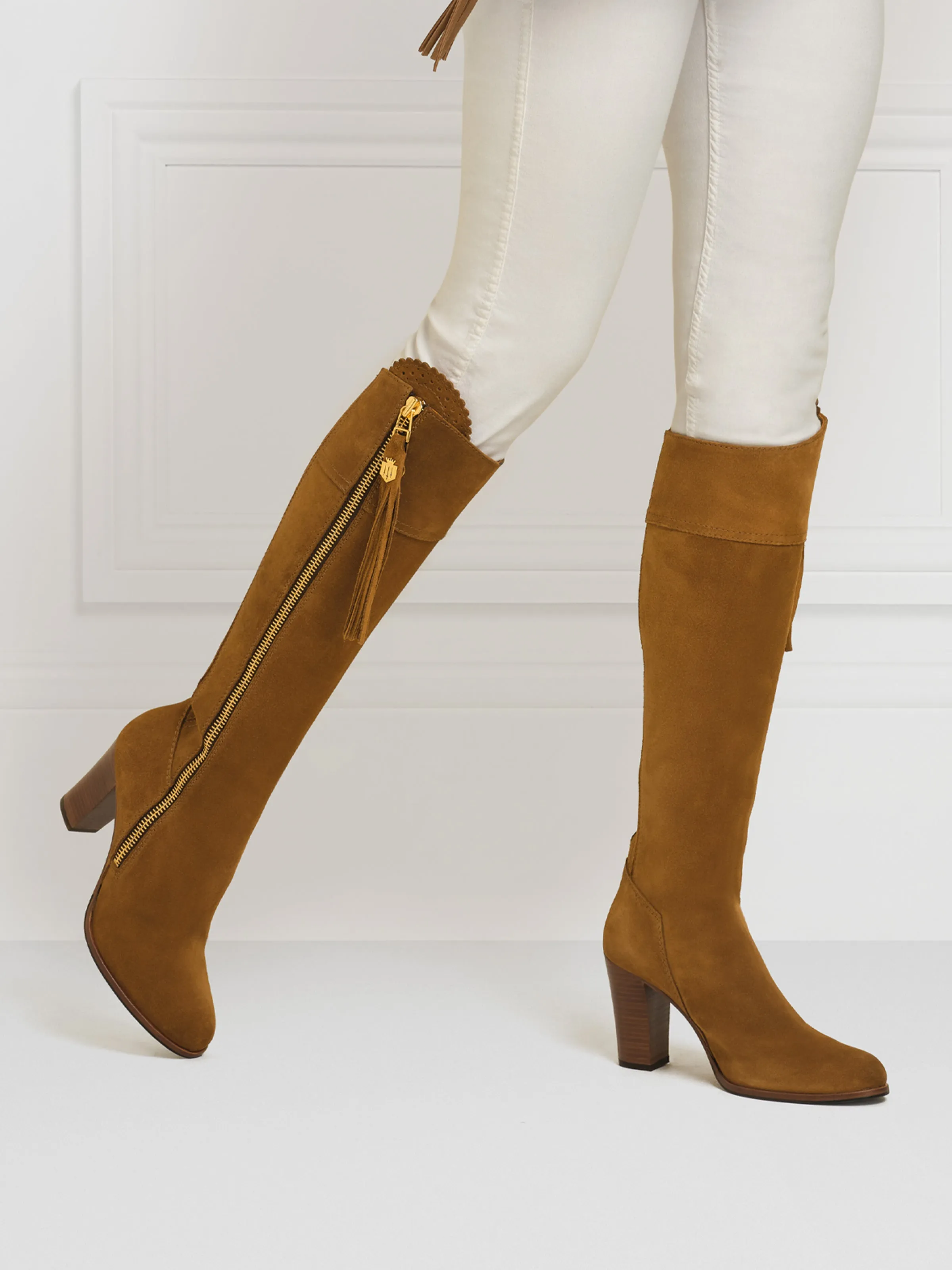 High Heeled Regina (Narrow Fit) - Tan Suede