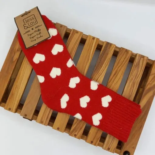 Jess & Lou - Heart Rib Cosy Socks