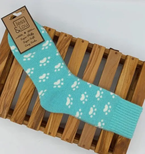 Jess & Lou - Pouncing Paw Rib Cosy Socks