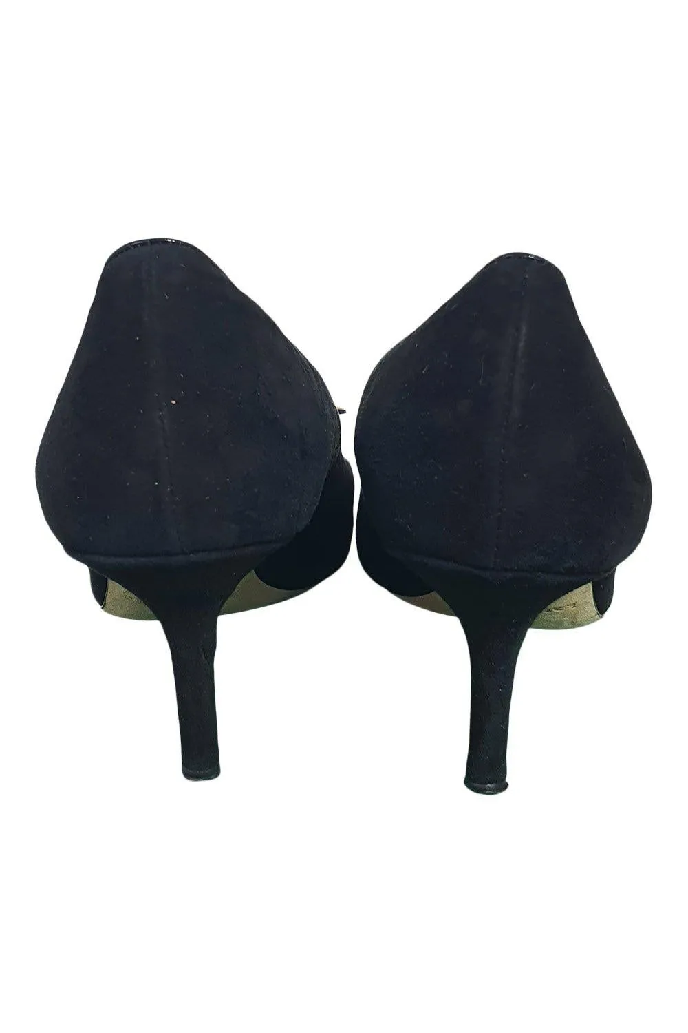 KATE SPADE New York Black Suede Suede Flower Pumps (US 91/2 | UK 6.5)