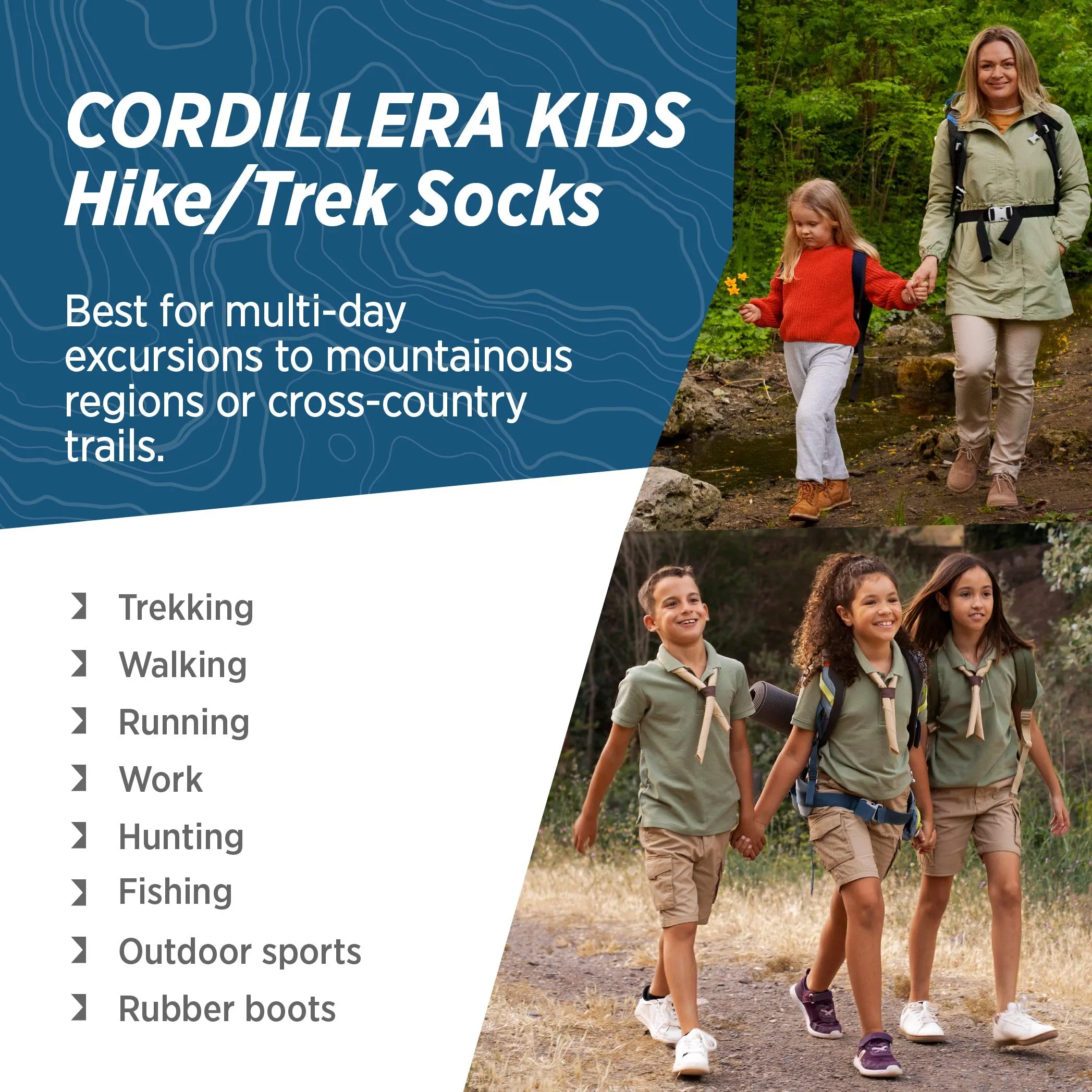 Kids Alpaca Hiking Socks | Cordillera Kids