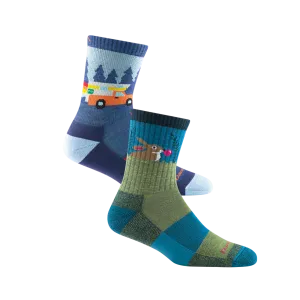 Kids Micro Crew Lightweight Hiking Sock 2-Pack