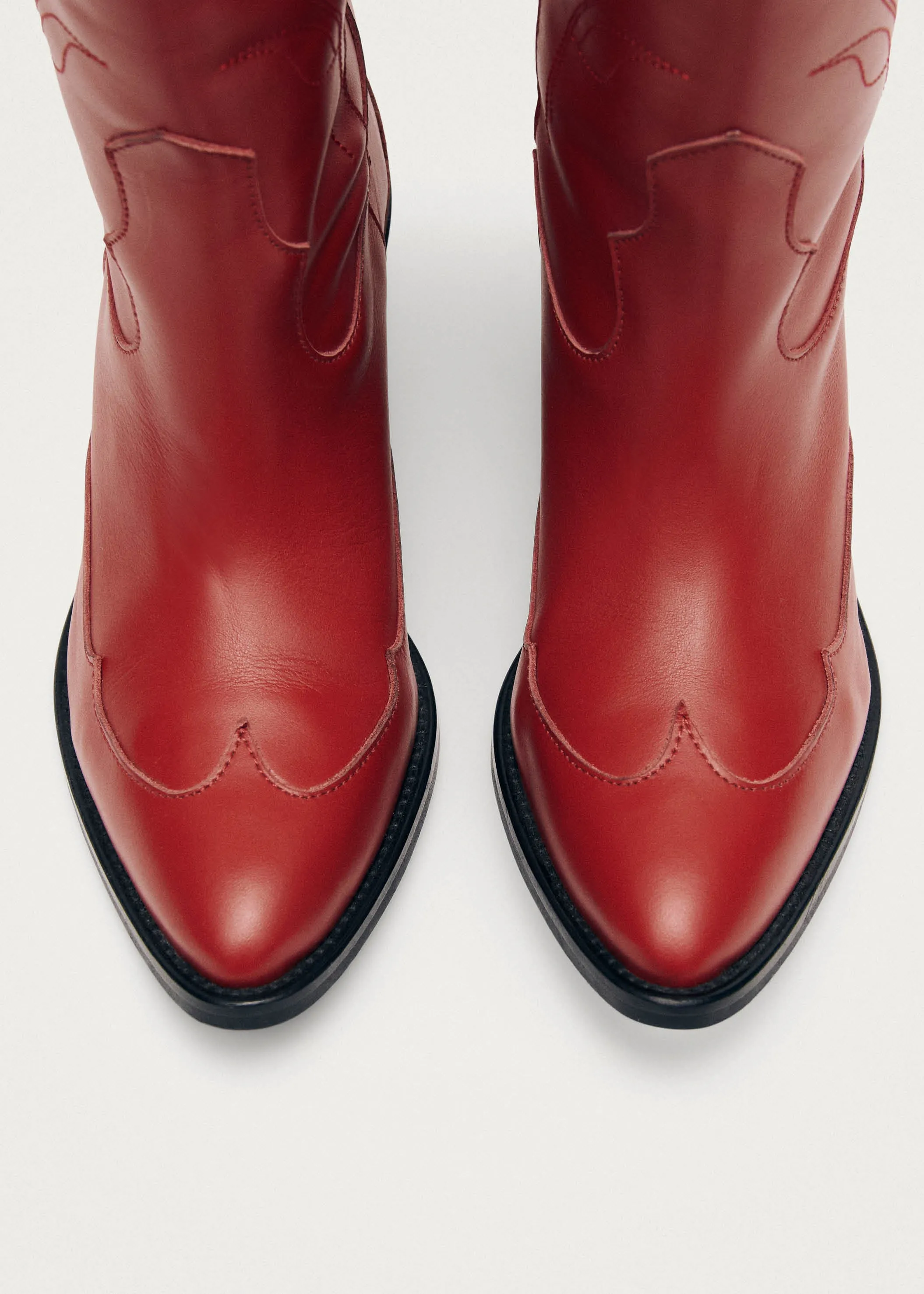 Liberty Red Leather Boots