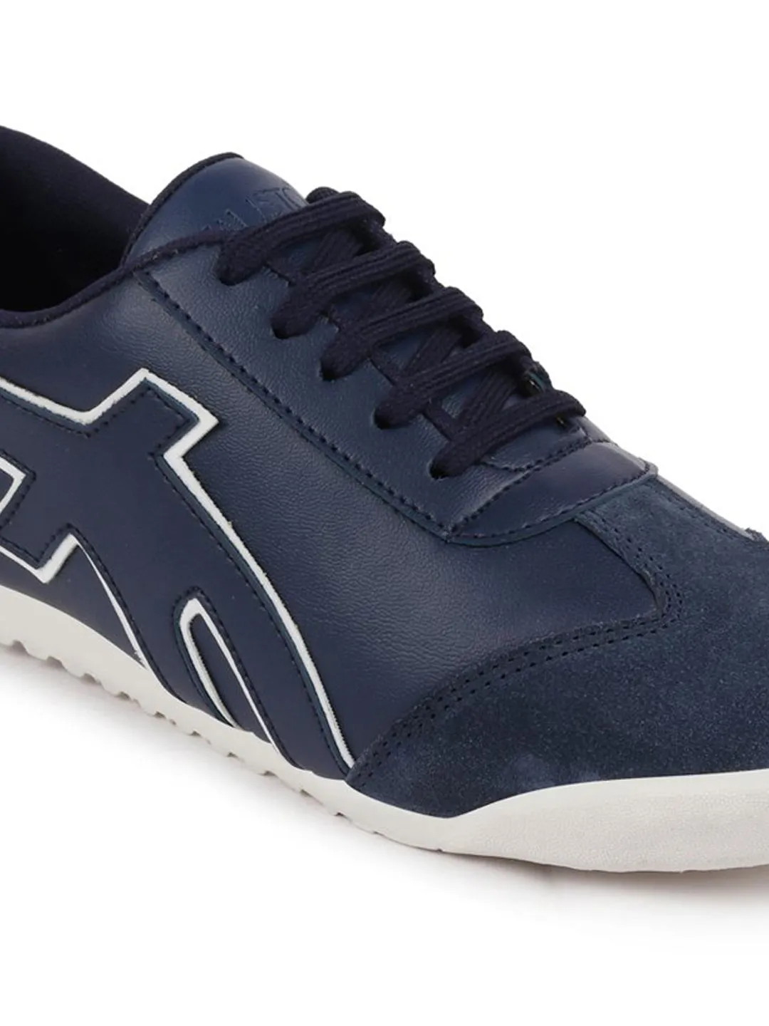 Men Blue Trendy Lace Up Sneakers